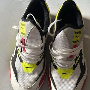 Puma Athletic Shoes - White, Black, Neon Yellow, Red